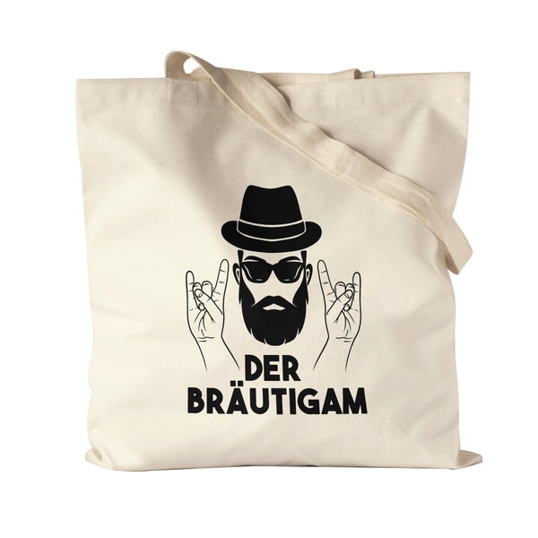 Der Bräutigam Jutebeutel Stoffbeutel Canvas Hochzeit Heiraten JGA Standesamt Geschenk