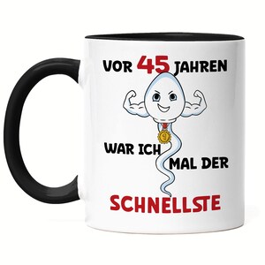 45 Years Ago I Was The Fastest Mug Black 45th Birthday Happy Birthday Let's Dance All the Best image 1