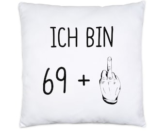 70. Geburtstag Kissen inkl. Füllung Mittelfinger Humorvolle Geschenkidee Runder Geburtstag 70 Jahre Alt Originell