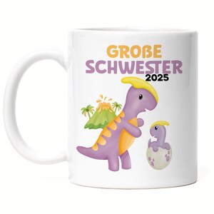 Big Sister 2025 Mug White Baby Birth Siblings Family Love Security Toddler Security Young