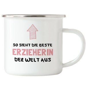 This is what the best educator in the world looks like Enamel Mug Kindergarten Thank You & Farewell Gift Kita