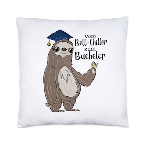 From Bed-Chiller to Bachelor Pillow Incl. Filling Graduation Gift Graduate Sloth University College