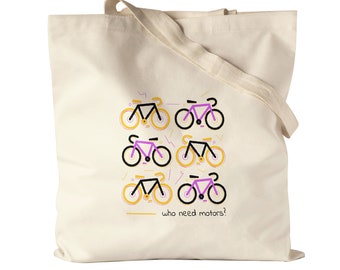 Qui a besoin de moteurs Sac en jute Sac en tissu Motif de vélo pour les amateurs de sport et les cyclistes amateurs Cyclistes Cyclistes Cycliste