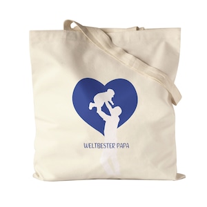 Le meilleur papa du monde sac en jute sac en tissu toile disant coeur fête des pères idée cadeau meilleur papa papa