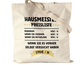 Gardien Liste de prix Sac en tissu Sac en jute Toile Maison Immeuble d’appartements Ordonnance de propriété Règles Jardin Réparation Travail Profession