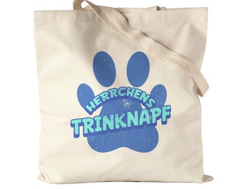 master's drinking bowl fabric bag jute bag canvas dog dogs bitch love dog lover animal love four-legged friend dog paw paw