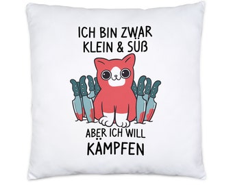 Katzen Kissen Katzenbesitzer Katzenliebhaber Katzen-Mama Lustig Geschenk Katzenmotiv & Spruch 40x40cm