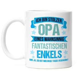 Ik ben trots op opa mok witte familie grootvader opa liefde geluk trotse kleinkinderen kleinkinderen familieleden geschenken
