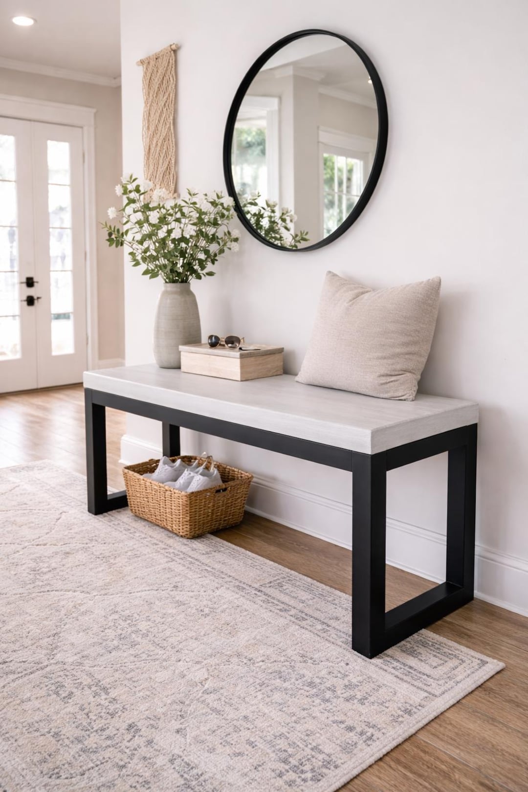 Entryway Bench, Furniture, Home Decor, Wood Bench, Modern Bench, Bench ...