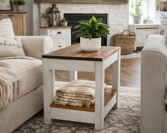 Wood Coffee Table, furniture, Rustic Farmhouse Table, Long Coffee Table Farmhouse, Coffee Table ,Rustic Coffee Table Wood with Storage