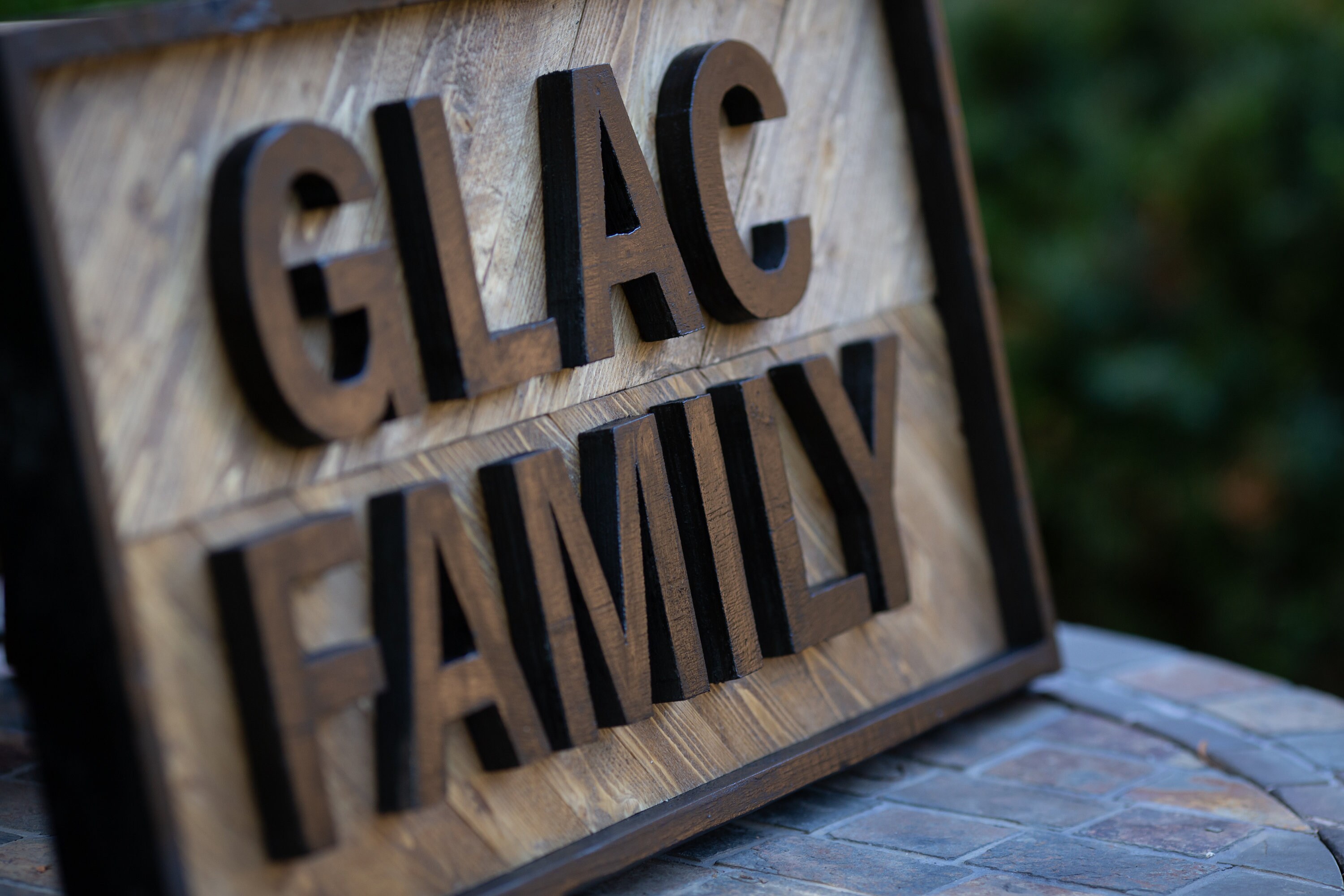 Personalized Family Name Wood Sign Custom Wood Sign 3D - Etsy