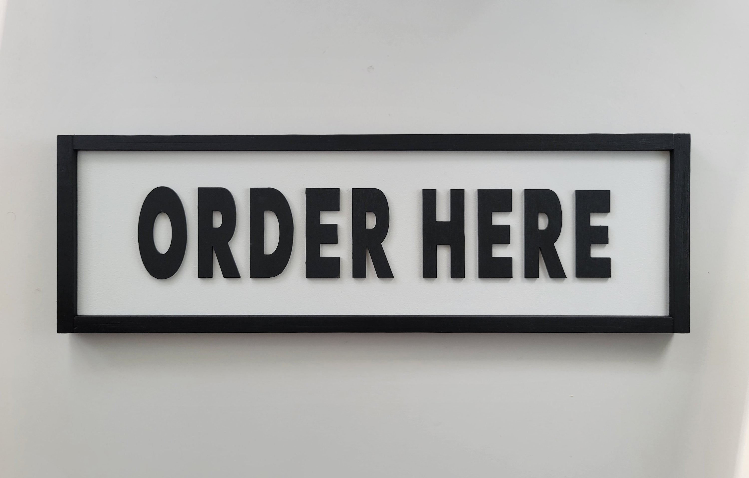 Order Here Sign / Business Order Here Sign /cashless Sign / Hanging