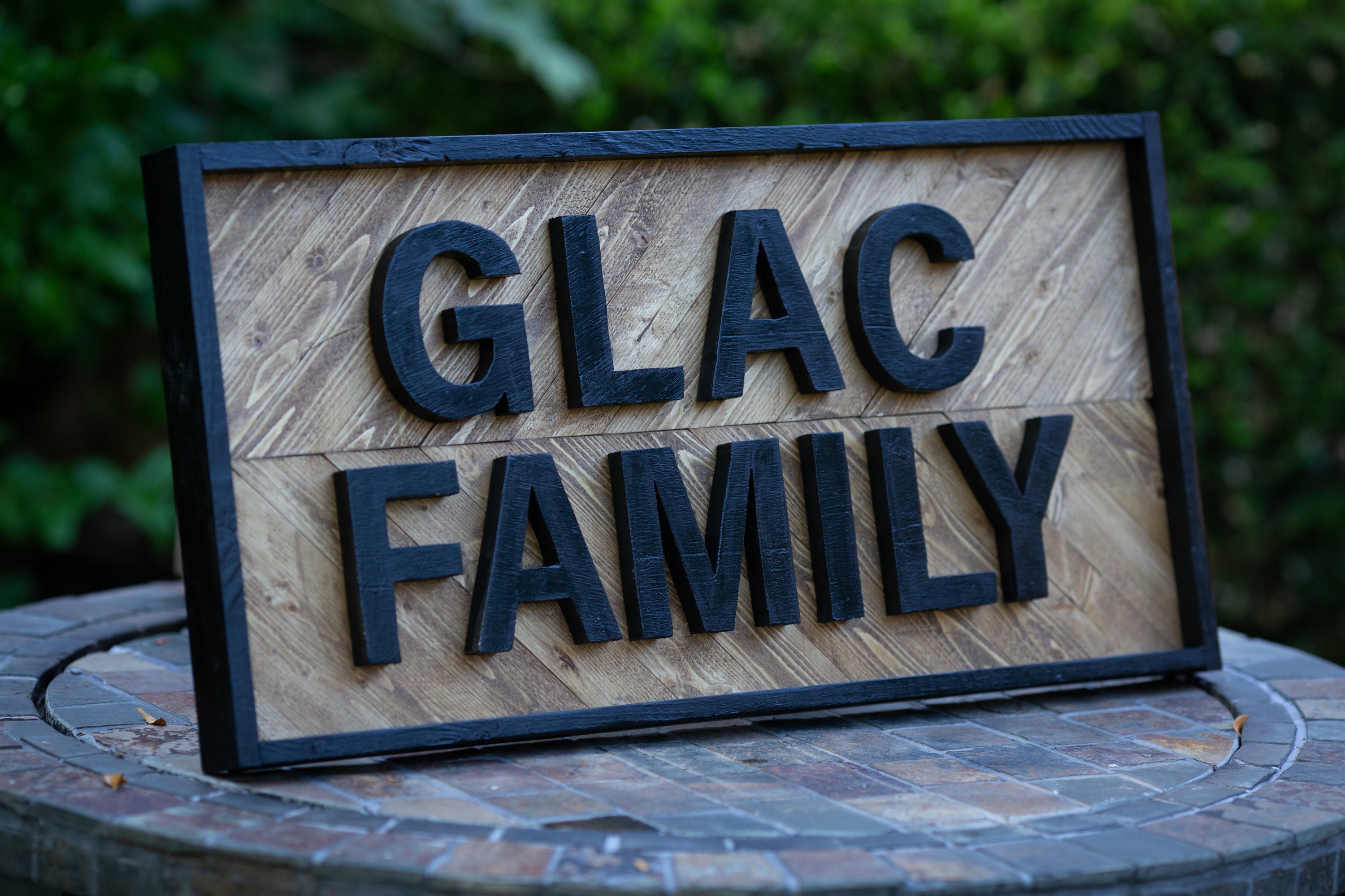 Personalized Family Name Wood Sign, Custom Wood Sign, 3D, Cottage Sign ...