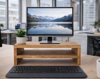 Desktop Organizer, Monitor Stand, Monitor Riser, Desk Riser Laptop Stand, iPad Shelf, Ergonomic Accessory, Dual Monitor, desk decor, office