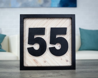 Rustic Wood House Number Sign - Customize Your Home Address, Wood Address Number Sign, Outdoor Home Decor Address Sign, Personalized Gift,