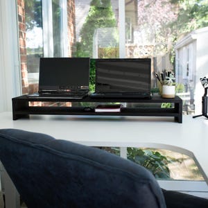 Desktop Organizer, Wood Monitor Stand, Monitor Riser, Desk Riser Laptop Stand, iPad Shelf, Ergonomic Accessory Home Office Dual Monitor