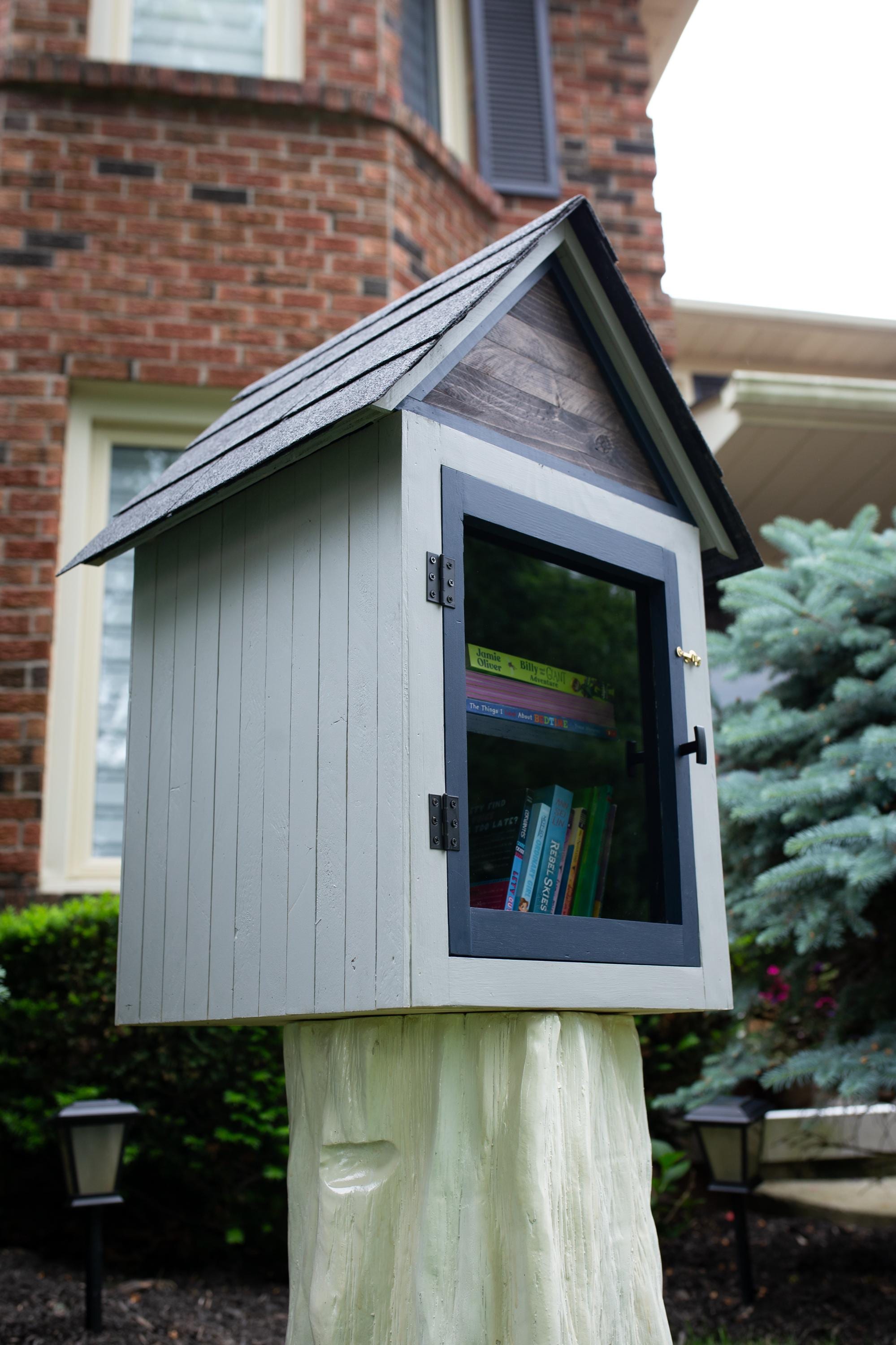 Handmade Little Free Library | Outdoor Community Book Box With ...