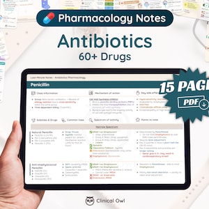 Farmacologia degli antibiotici / Appunti di studio dell'ultimo minuto / Facoltà di infermieristica, medicina e farmacia / Guida allo studio / 15 pagine
