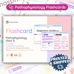 Pathofysiologie-flashcards (deel 1) | 118 kaarten | GEDRUKT EN VERZONDEN | Revisiekaarten voor verpleegkunde, geneeskunde en farmacie