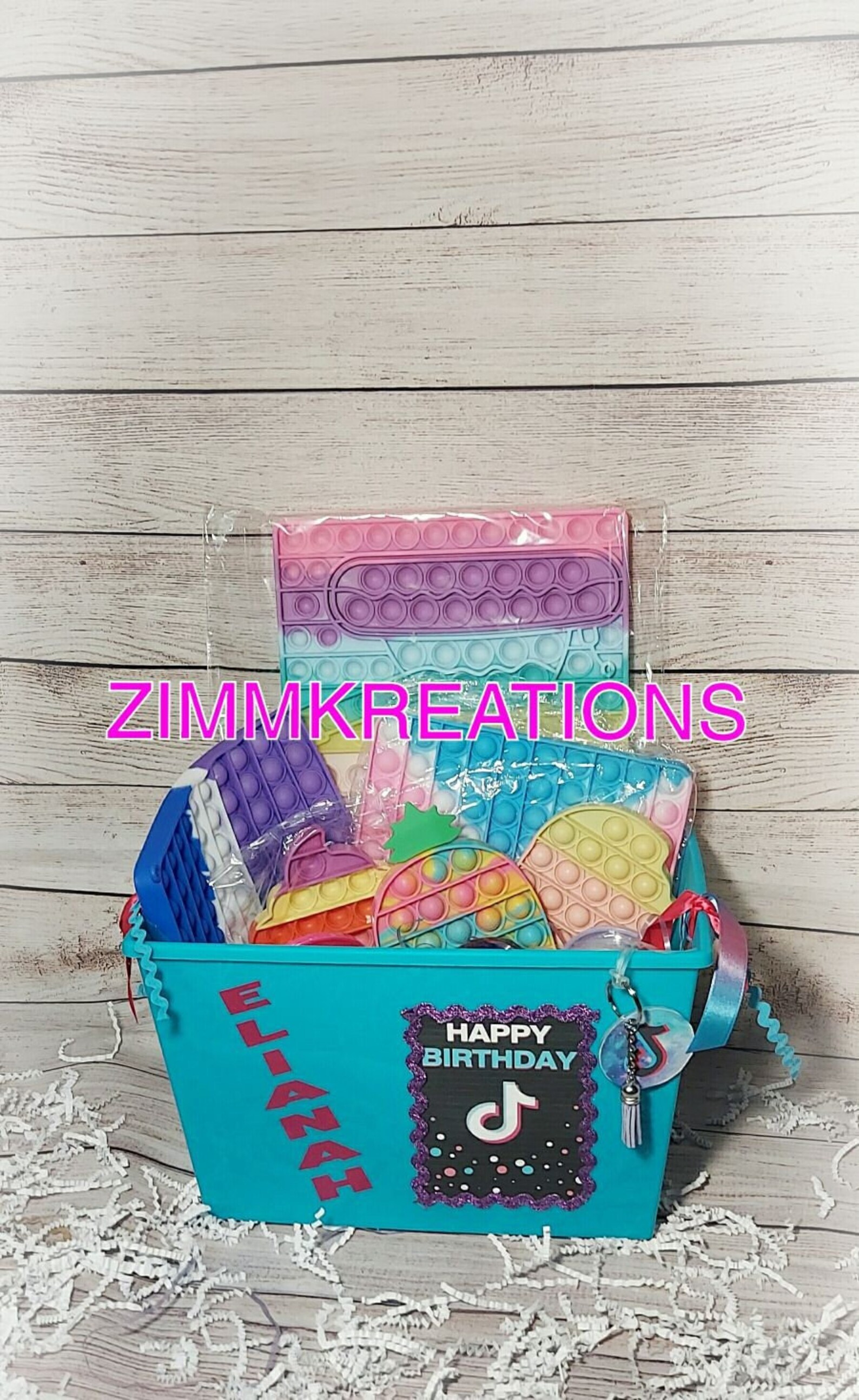 Tik Tok Basket Tik Tok Tween Basket Personalized Baskets Etsy