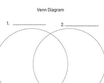 venn diagram worksheet grade 3 2 pages english etsy