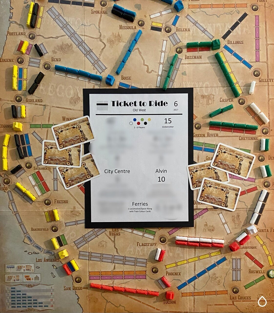 Ticket to Ride - [6b] Old West || Summary Sheet - Etsy