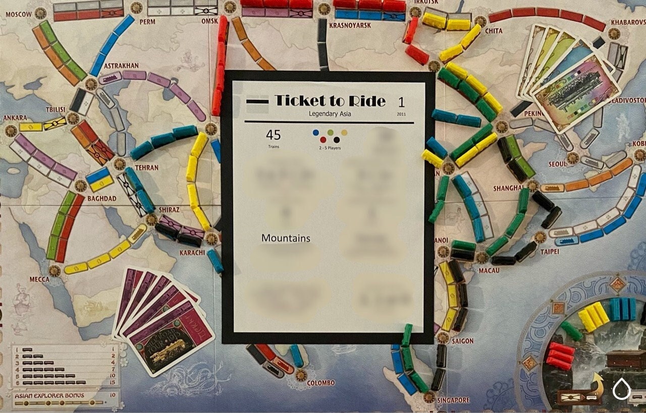 Ticket to Ride - [1b] Legendary Asia || Summary Sheet - Etsy