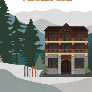 Apres-Ski Chalet Vintage Poster (Digital Download)