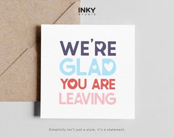 Leaving Card, Funny Leaving Card, Work Leaving Card, Goodbye Card, Farewell Card, Colleague Leaving Card, New Job Card