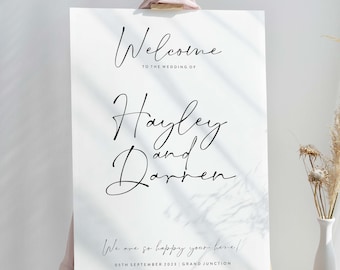 Personalized Wedding Welcome Sign, Custom Seating Chart, Foamex Board