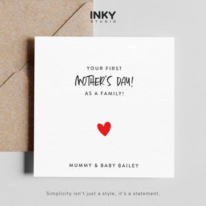 First Mother&#39;s Day As A Family - Gifts For Mum, Mother&#39;s Day Gifts For Mum, Happy Mother&#39;s Day, Mum Card For Mothers Day, Mum Gift For Her