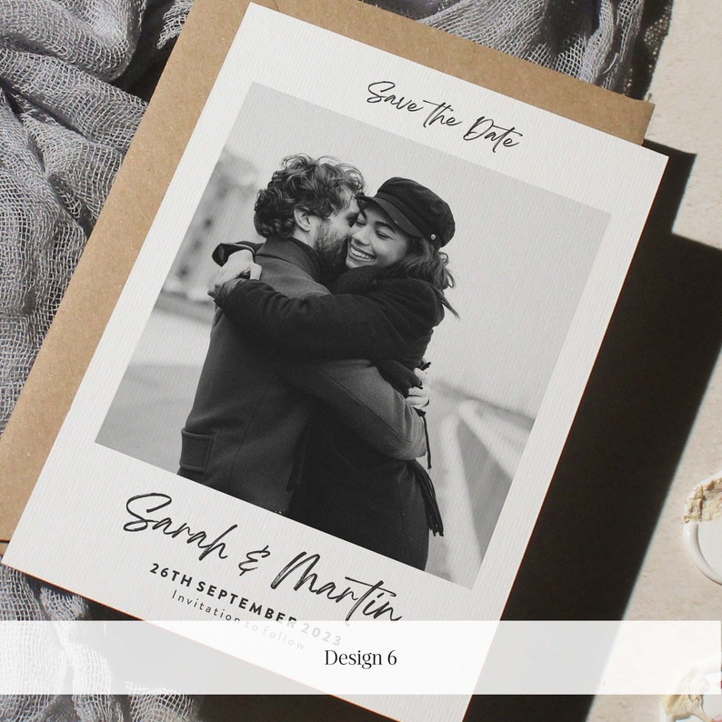 Save The Date Postcard, Modern Save The Date With Photo, Wedding Save The Dates, Simple Save The Date Cards Includes Envelopes, Beau image 5