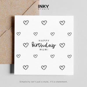 Alles Gute zum Geburtstag für die beste Mutter - individuelle Karte, Grußkarte zum Geburtstag, Karte für Mutter, Karte für Sie, einfache Karte, personalisiert