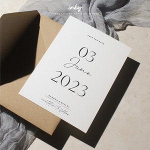 Save the Date - eenvoudige Save The Date-kaarten, moderne Save The Date, gepersonaliseerde Save The Date-kaarten, stijlvol, Chelsea