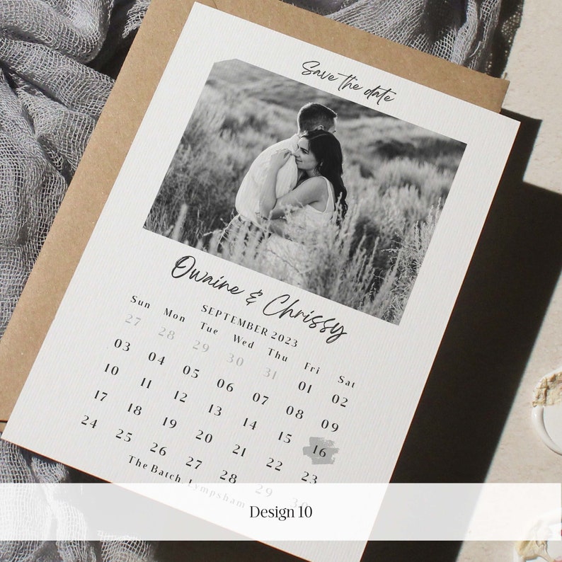Save The Date Postcard, Modern Save The Date With Photo, Wedding Save The Dates, Simple Save The Date Cards Includes Envelopes, Beau image 7