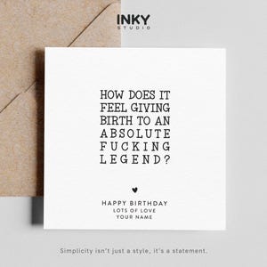 Tarjeta divertida para el cumpleaños de los padres: tarjeta personalizada, tarjeta de felicitación para cumpleaños, tarjeta para papá, tarjeta para mamá, tarjeta sencilla, personalizada, divertida