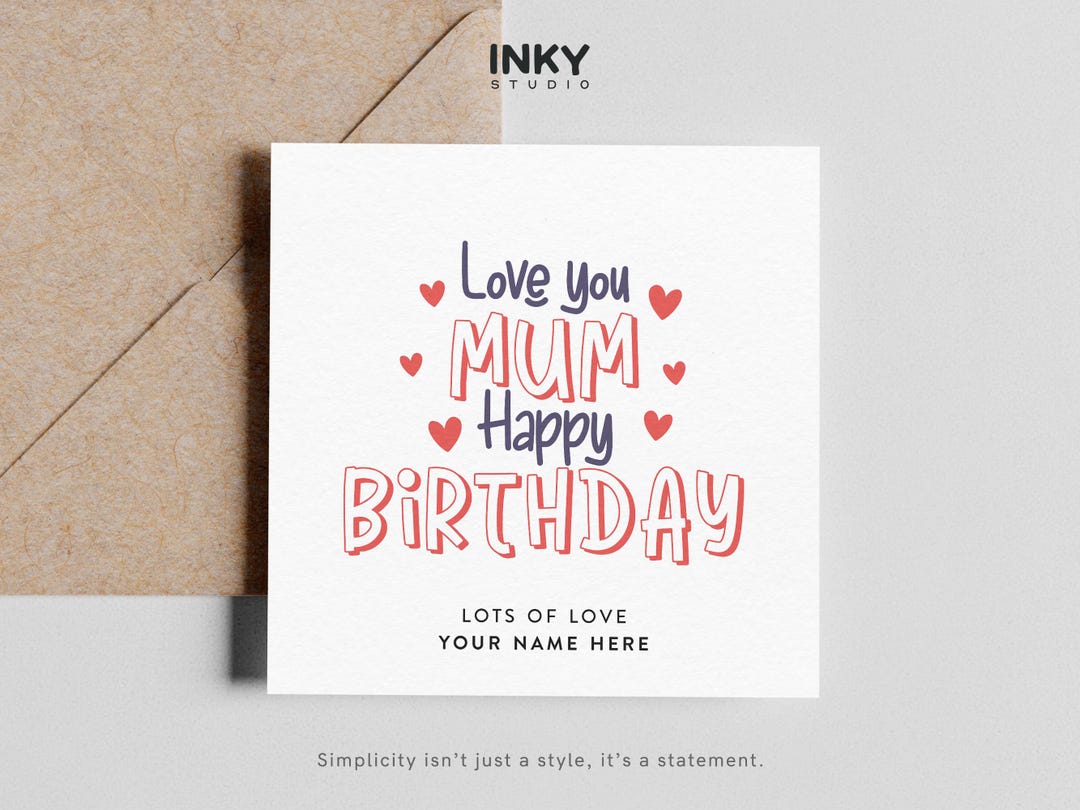 Love You Mum Birthday Card - Amazing Mother Card - Happy Birthday Mummy ...