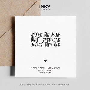 Sie sind die Mutter, die jeder wünscht, sie hatten - Geschenke für Mutter, Muttertagsgeschenke für Mutter, alles Gute zum Muttertag, Mutterkarte für den Muttertag, niedlich