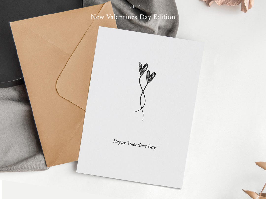 Cute Love Heart Valentines Day Card, Special Card for Wife, Simple ...