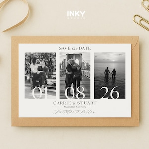 Moderne save-the-date-kaarten, inclusief enveloppen, volledig op maat, leuke save-the-date-kaarten, unieke save-the-date-kaarten, eenvoudige save-the-dates, bruiloftsideeën