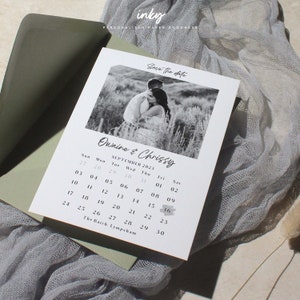 Einfache Save the Date Karte, Postkarte Save the Date, Foto Save the Date, modern, Hochzeitsankündigungskarte, personalisiert, kundenspezifisches Savethedate