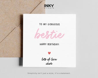 Bestie Birthday Card, Birthday Card for Best Friend, Best Friend Birthday Card, Cute Birthday Card Bestie, Birthday Card for Her