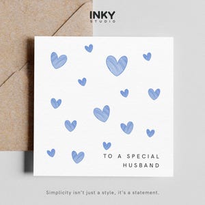Special Husband Birthday Card - Customised Card, Birthday Card for Husband, Simple Card, Personalised, Heart Card, Birthday Card for Partner