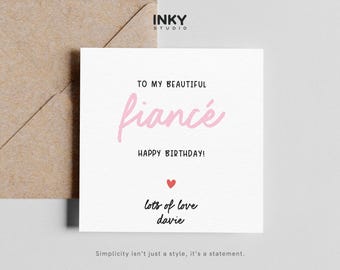 Fiance Birthday Card, Birthday Card for Fiance, Romantic Birthday Card for Her, Cute Birthday Card Fiance, Future Wife Birthday Card