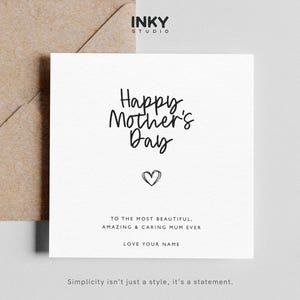 Feliz día de la madre para la mejor mamá: tarjeta personalizada, tarjeta de felicitación de cumpleaños, tarjeta para mamá, tarjeta para ella, tarjeta sencilla, personalizada