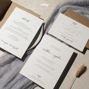 Ensemble d'invitation à un mariage simple, Faire-part de mariage moderne, Faire-part de mariage élégant, Carte postale d'invitation à un mariage, Papeterie de mariage, Venise