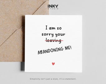 Funny Leaving Card, Goodbye Card, Work Leaving Card, Farewell Card, Colleague Leaving Card, New Job Card, Funny Goodbye Card