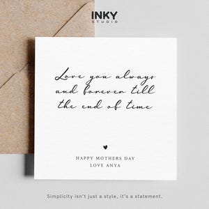 Linda tarjeta personalizada para el Día de la Madre: tarjeta personalizada, tarjeta de felicitación para el Día de la Madre, tarjeta para mamá, tarjeta para ella, tarjeta sencilla, personalizada
