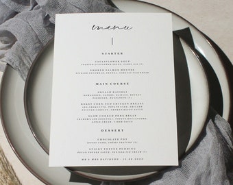 Custom Wedding Menu, Modern Wedding Menus, Menu, Wedding, Postcard Wedding Menus, Stylish Menu Stationery, Elegant Wedding Menu, Wedding