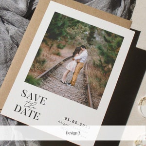 Save The Date Postcard, Modern Save The Date With Photo, Wedding Save The Dates, Simple Save The Date Cards Includes Envelopes, Beau image 3